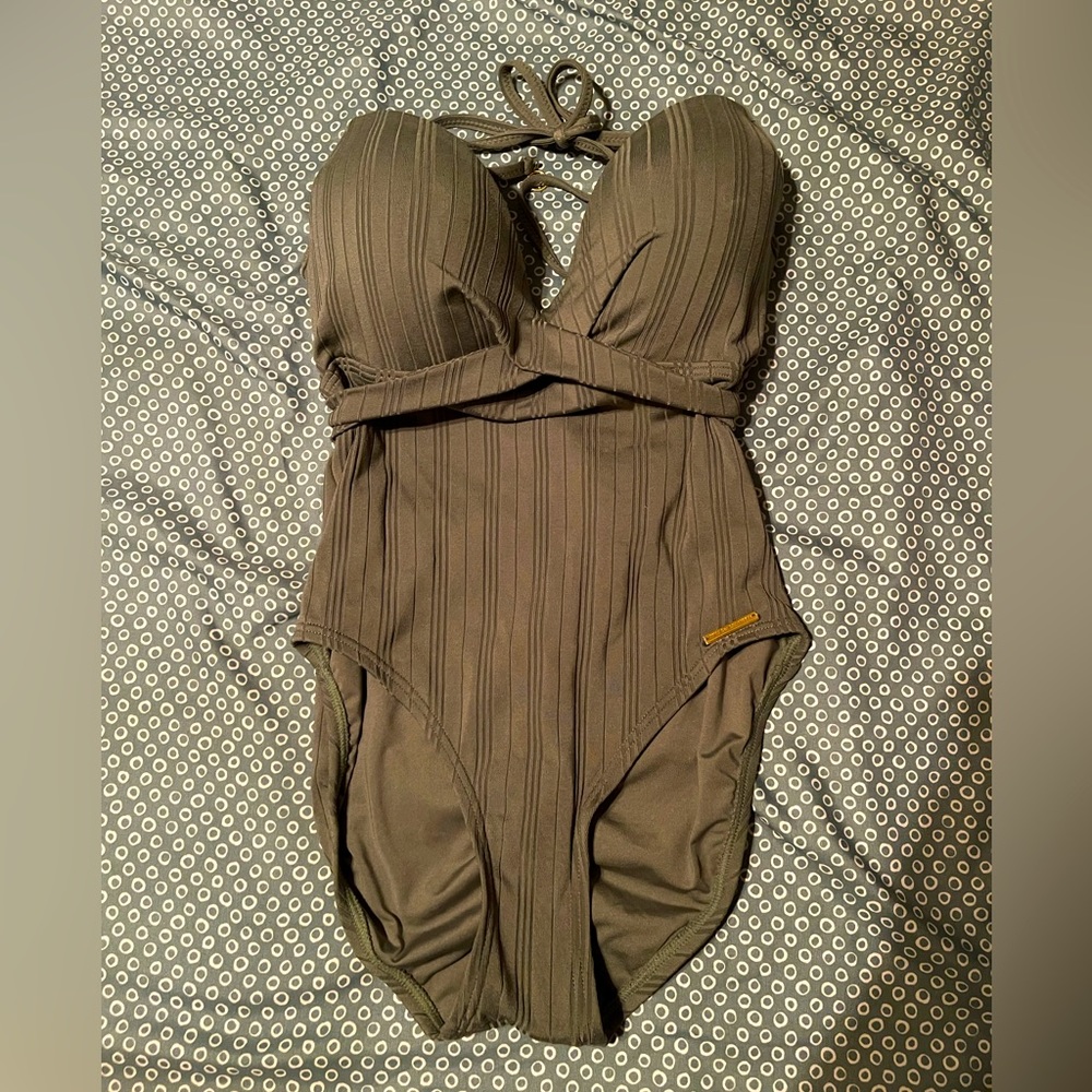 sage green one piece swimsuit